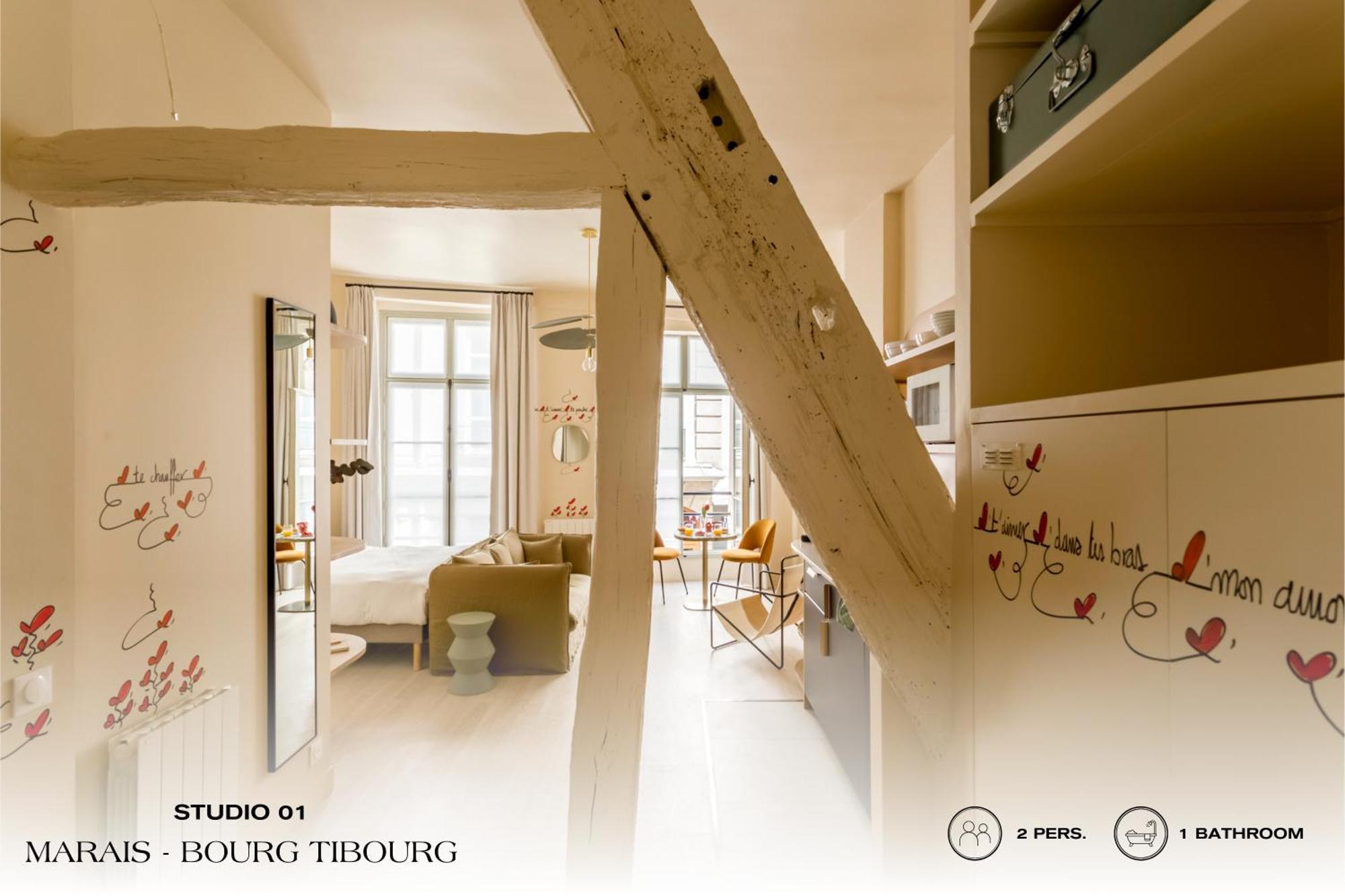 דירות פריז Beauquartier - Marais, Bourg Tibourg מראה חיצוני תמונה