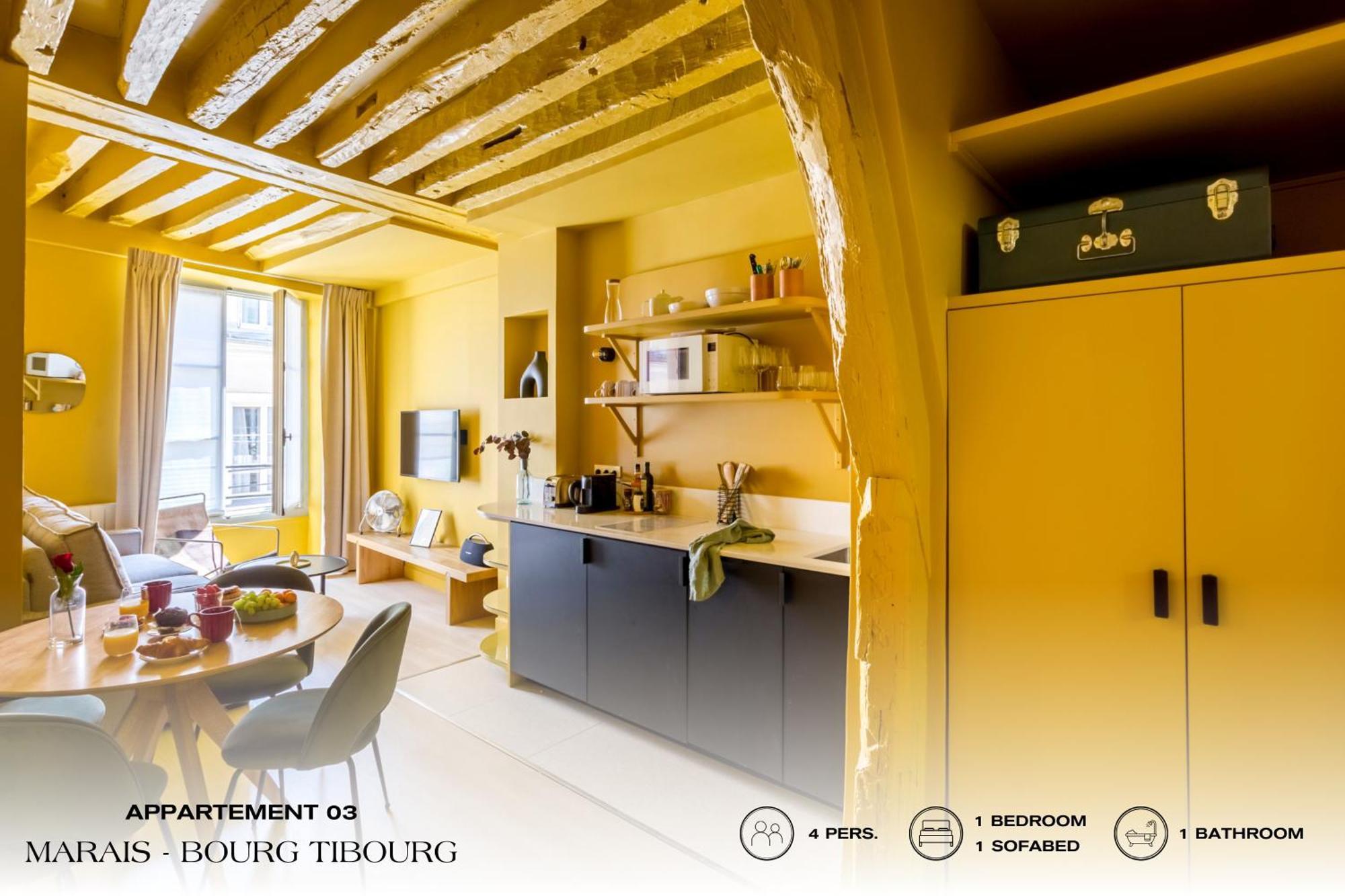 דירות פריז Beauquartier - Marais, Bourg Tibourg מראה חיצוני תמונה